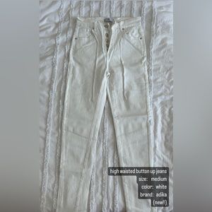 NEW White high rise jeans